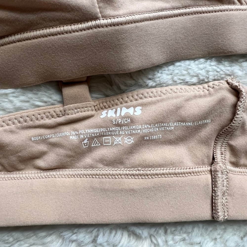 SKIMS Fits Everybody Triangle Bralette Clay BR-TRI-2024 Women's Size Small NWT - Picture 6 of 11
